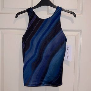 Athleta Blue Lightning Print Support Tank Top Small